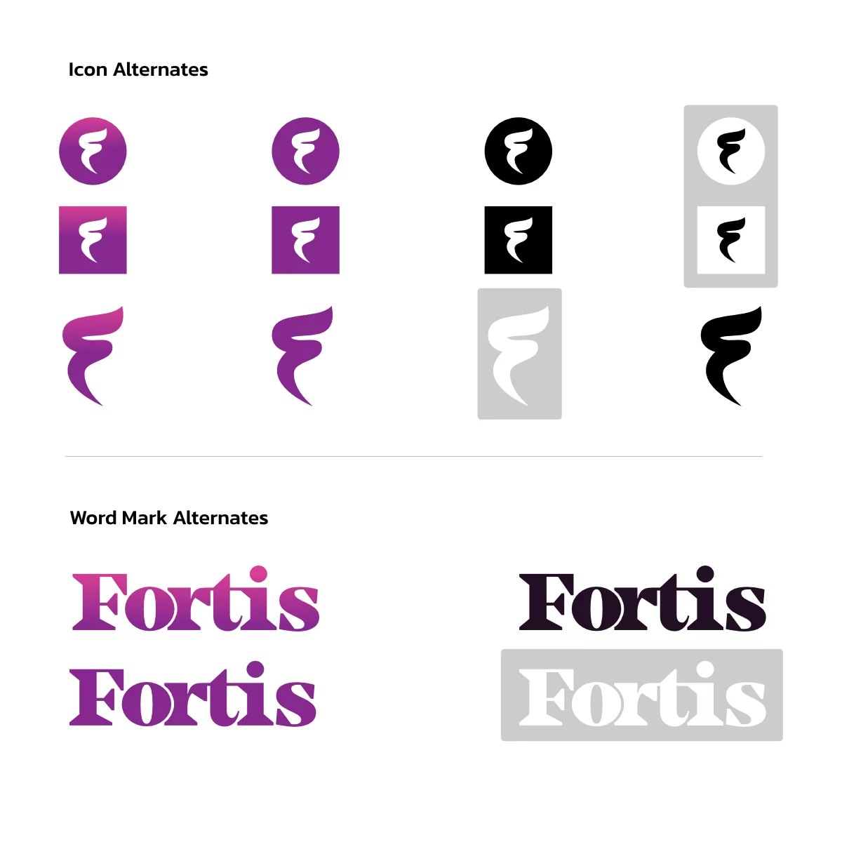 Fortis logo alternates.