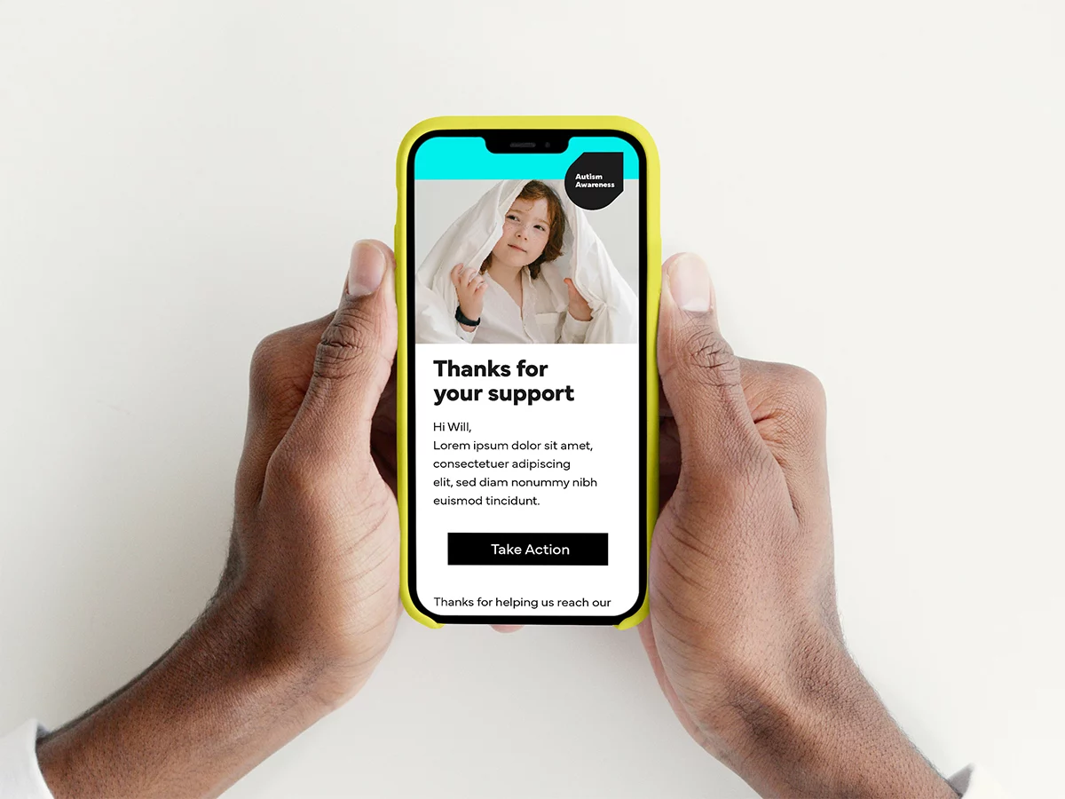 Sample email on iPhone.