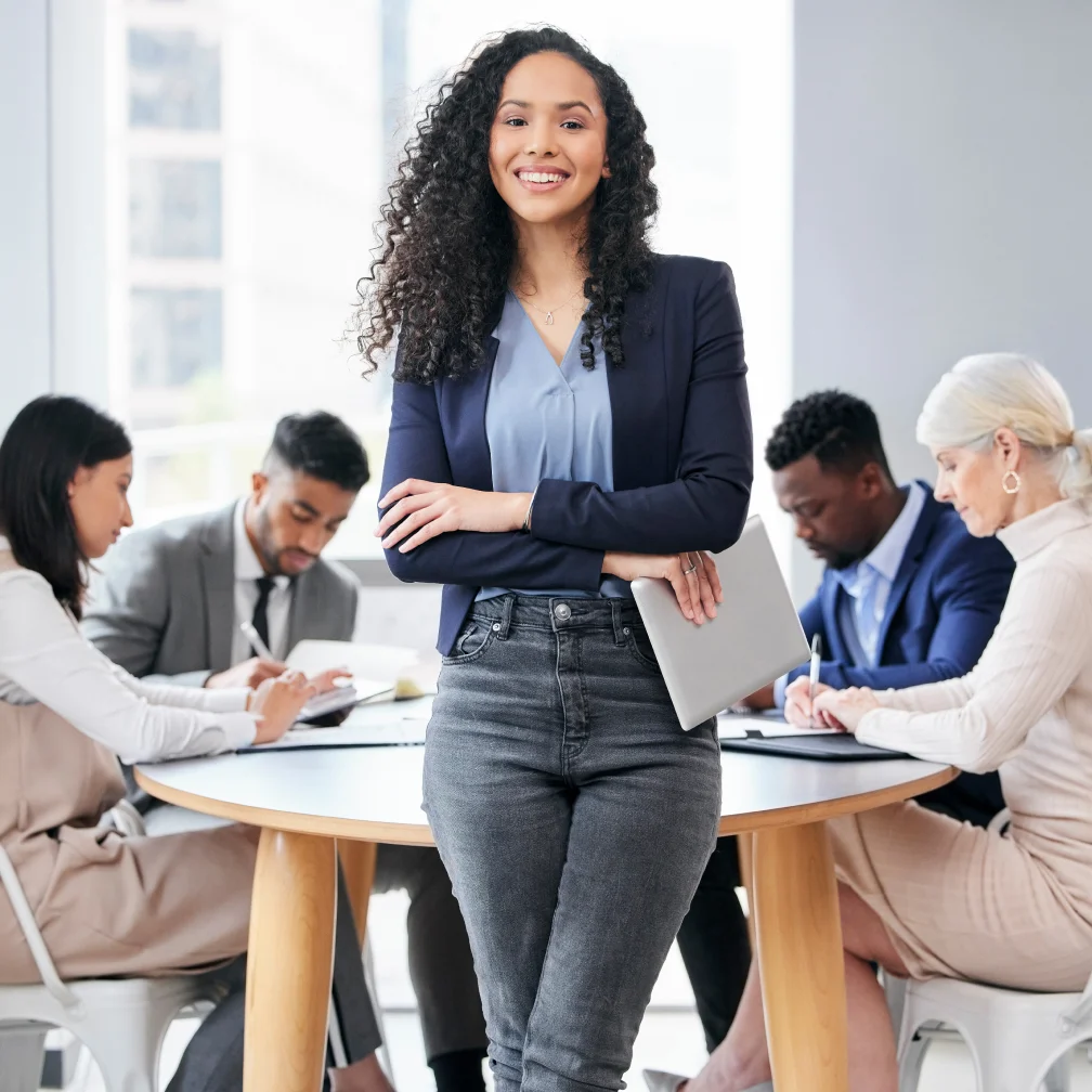 Woman in office setting